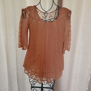 Blush pink womens blouse